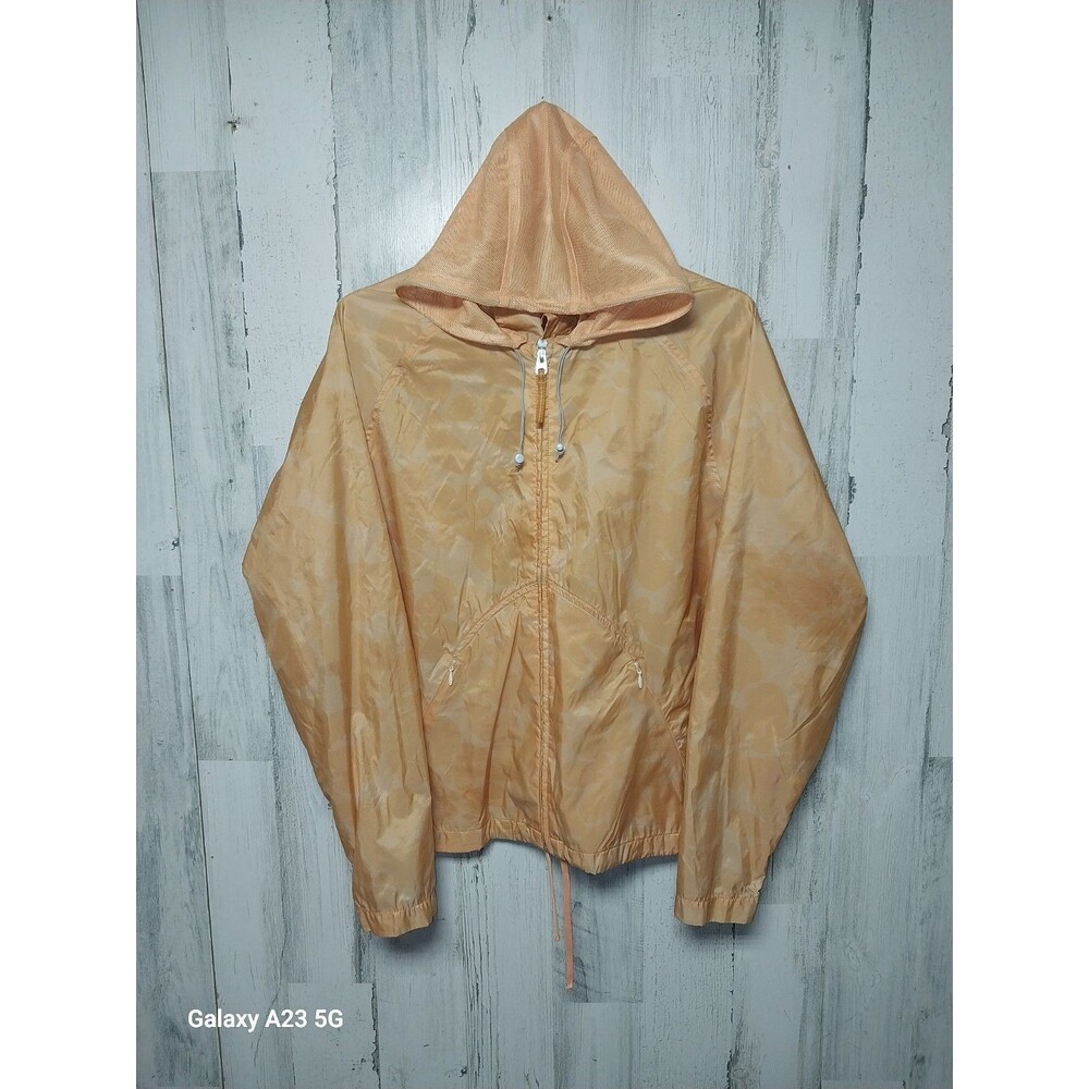 Nike Women's Large Peach Lightweight Hooded Windbreaker Jacket